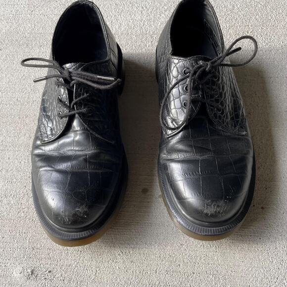 Dr. Martens croc print oxford shoes chunky lug sole doc's | size US 6 womens - Picture 7 of 8